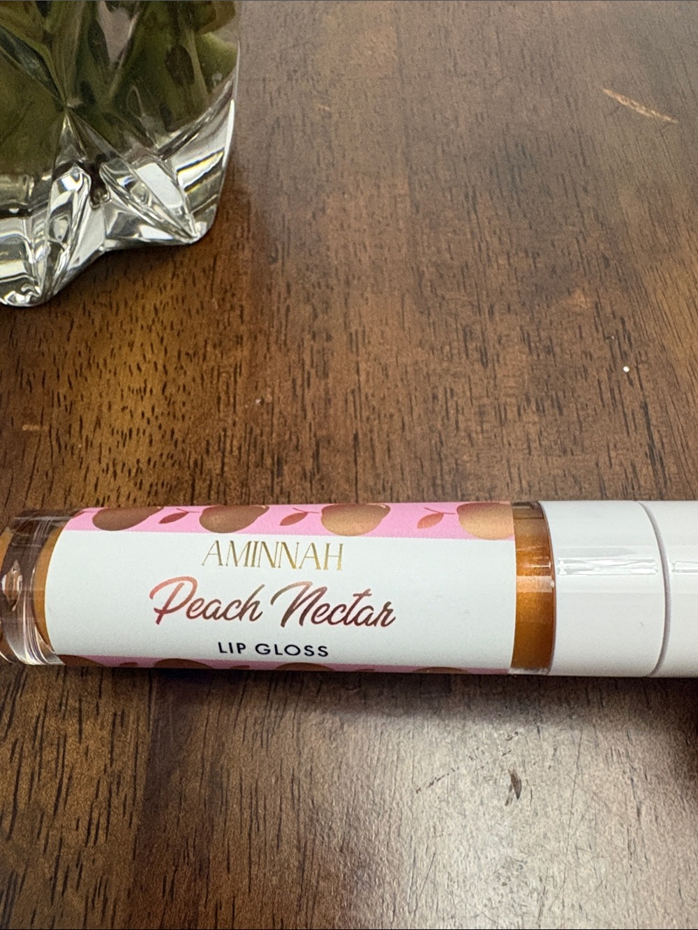 Aminnah Peach Nectar Lip Gloss — Peach Nectar Shade